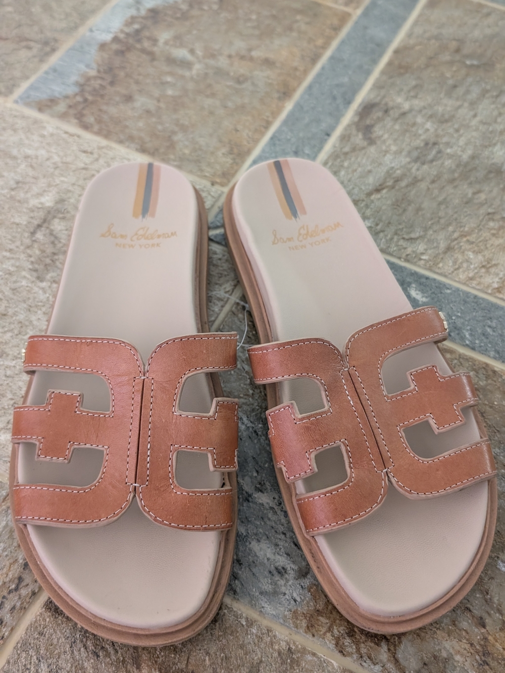 Sam Edelman Valerie  Women's Camel Slide Sandals 8.5.....